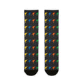 Colorful Bird Pattern Sublimation Crew Socks — Vibrant Feathered Graphic Socks